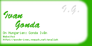 ivan gonda business card
